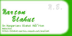 marton blahut business card